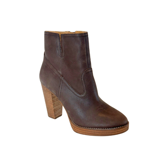 Lucky Brand Quintei Bootie Platform Boots Ankle Western Brown Women's Size 8M - Picture 1 of 9